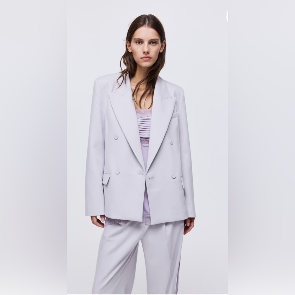 NWT H&M EDITION Double Breasted Blazer in Lilac